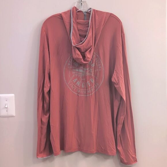 Patagonia "Bighorn Angler" Orange Lightweight Fishing Hoodie Sz L - Picture 2 of 7